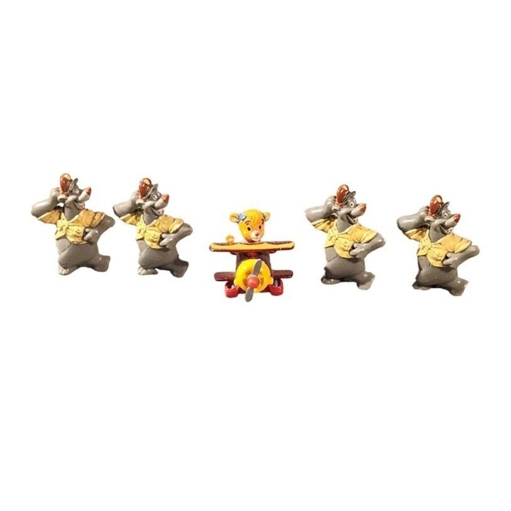 Vintage 1991 Disney TaleSpin Baloo Kellogg's Cereal PVC‎ Mini Figures Lot 5